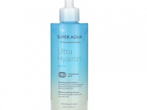 Missha, Super Aqua, мягкий пилинг с гиалуроновой кислотой, 250 мл (8,45 жидк. унций)