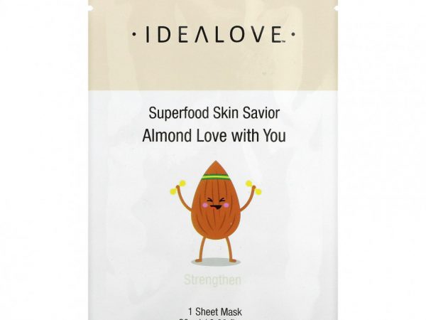Idealove, Superfood Skin Savior, Almond Love with You, 1 тканевая маска, 20 мл (0,68 жидк. Унции)
