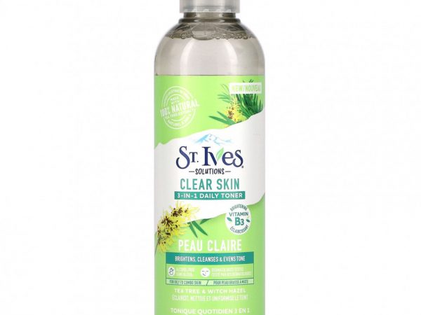 St. Ives, Solutions, ежедневный тоник 3 в 1, чайное дерево и гамамелис, 251 мл (8,5 жидк. Унции)