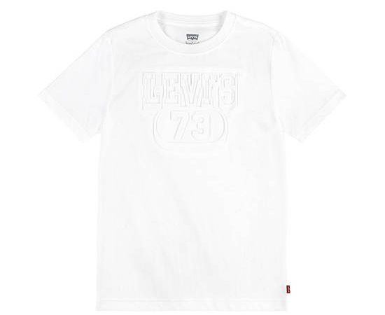 LEVI'S KIDS Boy Toddler Tee Short Sleeves Embossed Logo W1T-Bright White