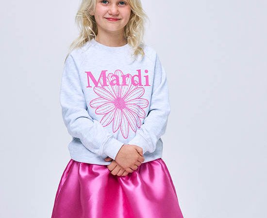 MARDI MERCREDI LES PETITS Sweatshirt Flowermardi Heather Fuchsia