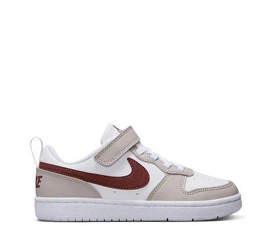 NIKE KIDS Boy Toddler Sneakers Court Borough PS White/Dark Pony-Lt Iron Ore-White