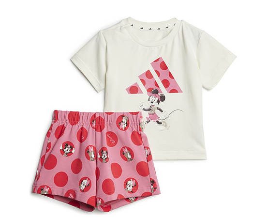 ADIDAS KIDS Girl Infant Tee Set Adidas x Disney Minnie Mouse Off White