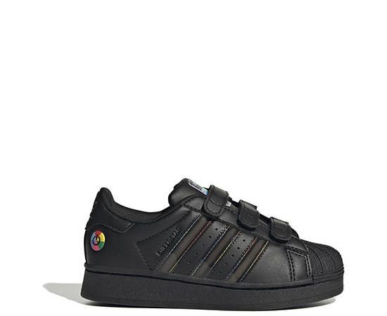 ADIDAS KIDS Unisex Toddler Sneakers Superstar LED Lights Comfort Closure Black