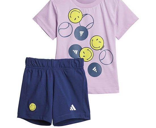 ADIDAS KIDS Unisex Infant Short Tee Summerset Adidas X Smiley World Purple