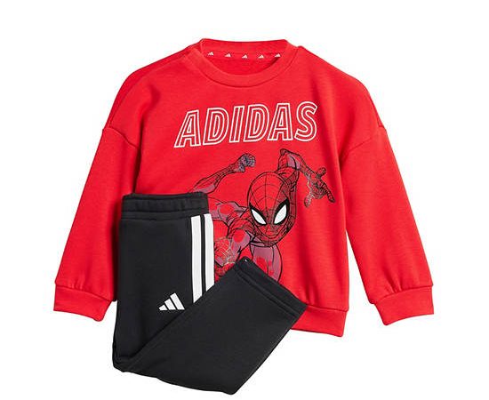 ADIDAS KIDS Unisex Infant Sweatshirt + Jogger Set Marvel Spider-Man Red