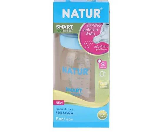 NATUR Smart Biomimic Wide Neck Feeding Bottle PES 5 oz.