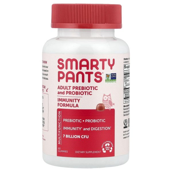 SmartyPants, пребиотики и пробиотики для взрослых, клубничный крем, 7 млрд КОЕ, 60 жевательных таблеток