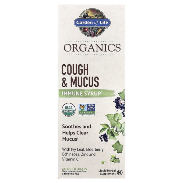 Garden of Life, MyKind Organics, иммунный сироп от кашля и слизи, 150 мл (5 жидк. унц.)