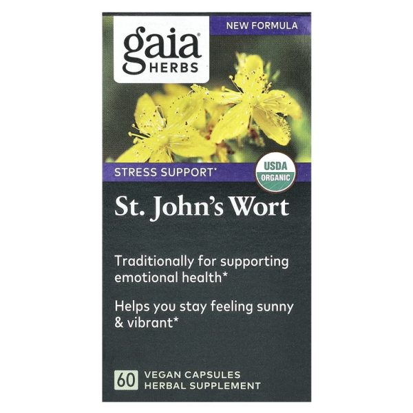 Gaia Herbs, Зверобой, 60 веганских капсул