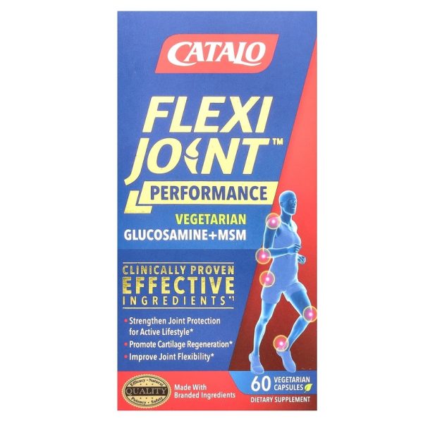 CATALO, FlexiJoint, глюкозамин и МСМ, 60 вегетарианских капсул