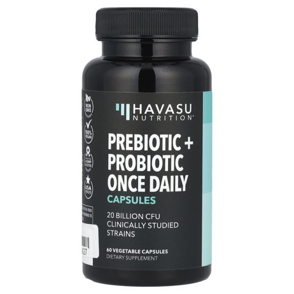 Havasu Nutrition, улучшенный комплекс пробиотиков и пребиотиков, 20 млрд КОЕ, 60 вегетарианских капсул (Товар снят с продажи)