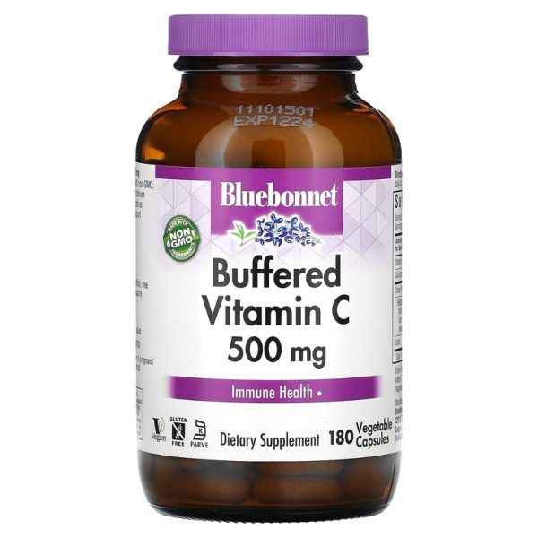 Bluebonnet Nutrition, буферизованный витамин C, 500 мг, 180 растительных капсул