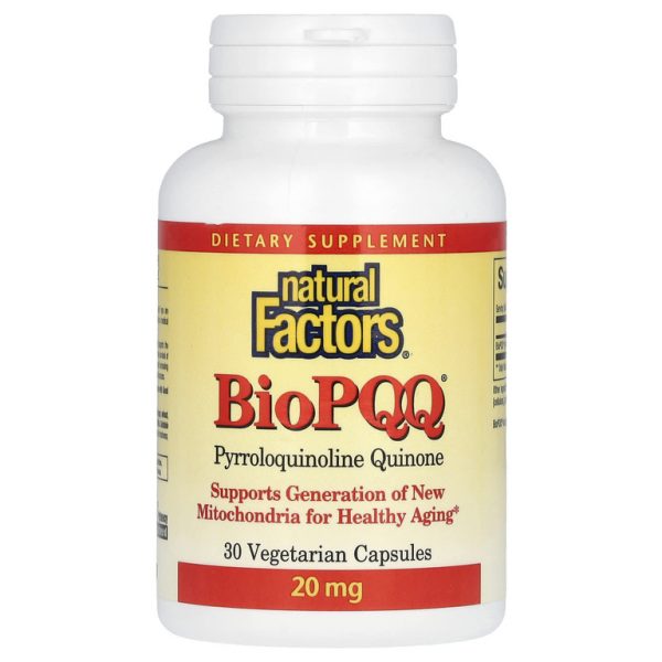 Natural Factors, BioPQQ, 20 мг, 30 вегетарианских капсул (Товар снят с продажи)