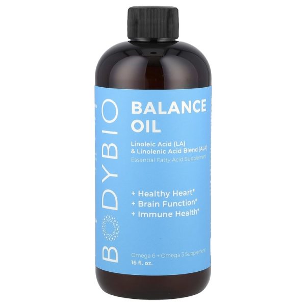 BodyBio, Balance Oil, смесь органической линолевой кислоты и линоленовой кислоты, 16 жидких унций (473 мл)
