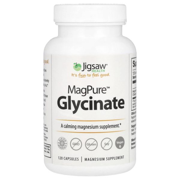 Jigsaw Health, глицинат MagPure™, 120 капсул (50 мг в 1 капсуле)
