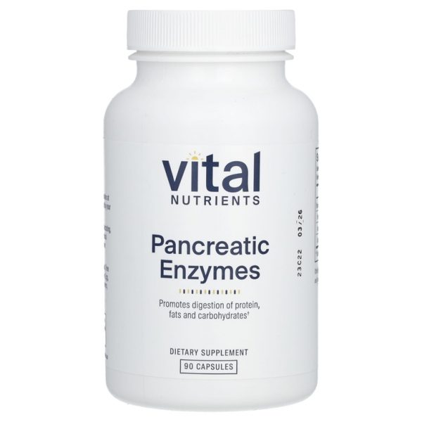Vital Nutrients, панкреатические ферменты, 90 капсул