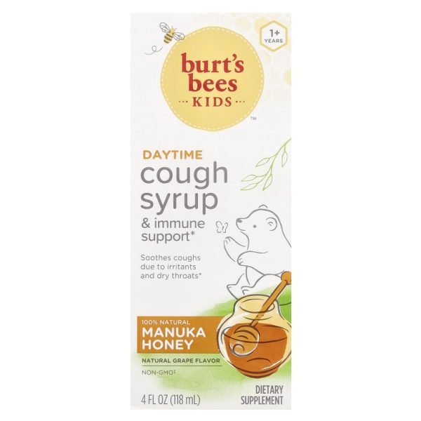 Burt's Bees, Для детей, сироп от кашля и поддержки иммунитета, для детей от 1 года, со вкусом натурального винограда, 118 мл (4 жидк. унц.) (Товар снят с продажи)