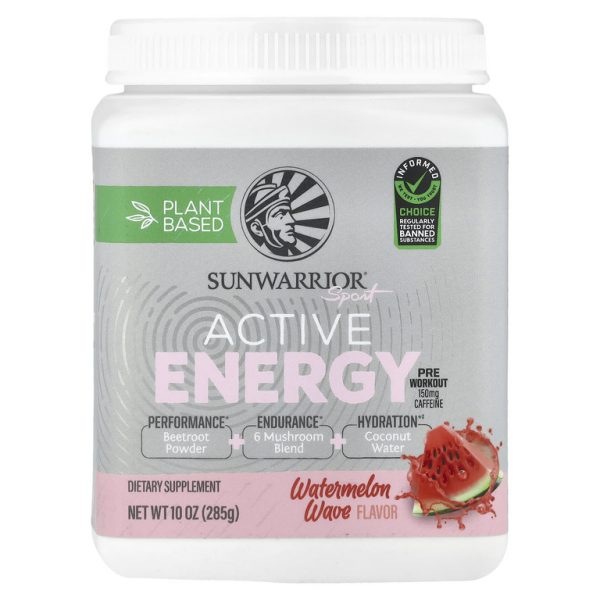 Sunwarrior, Sport, активная энергия, перед тренировками, арбуз, 285 г (10 унций)