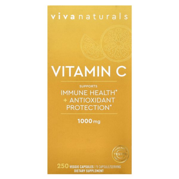 Viva Naturals, Витамин C, 1000 мг, 250 растительных капсул