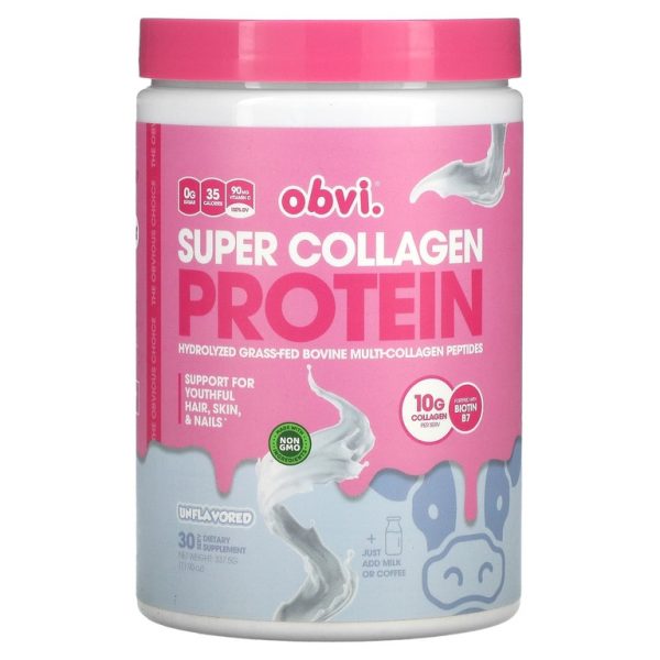 Obvi, Super Collagen Protein, без добавок, 337,5 г (11,90 унции) (Товар снят с продажи)