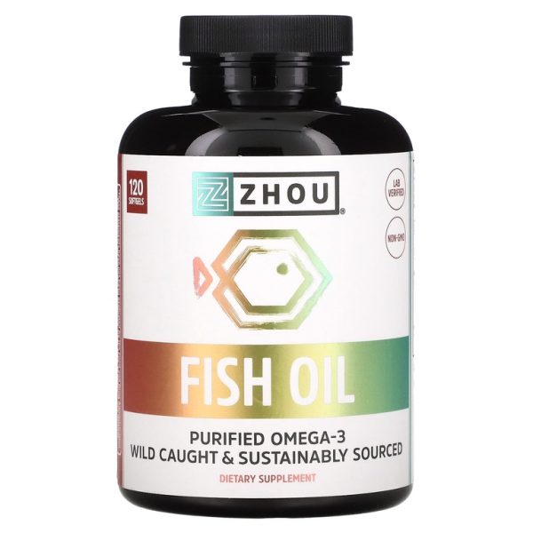 Zhou Nutrition, Рыбий жир, 120 мягких таблеток (Товар снят с продажи)