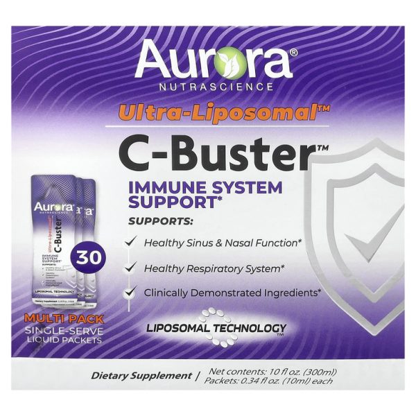 Aurora Nutrascience, Ultra-Liposomal ™, C-Buster ™, 30 пакетиков по 10 мл (0,34 жидк. Унции) (Товар снят с продажи)