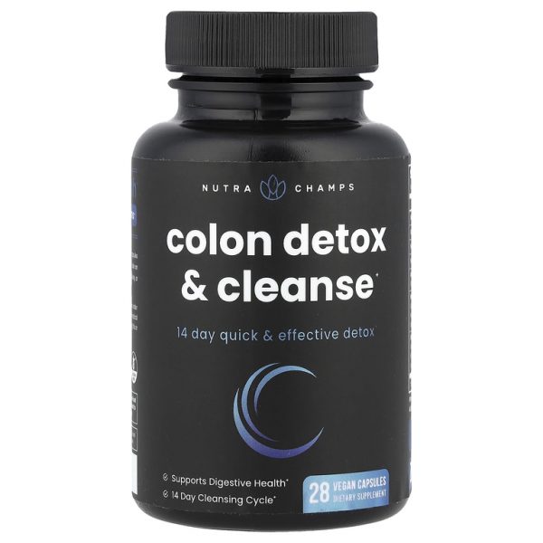 NutraChamps, Colon Detox & Cleanse, 28 веганских капсул