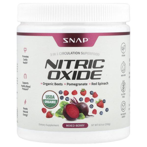 Snap Supplements, Оксид азота, ягодное ассорти, 250 г (8,8 унции)