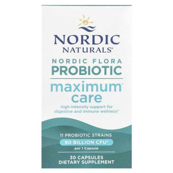 Nordic Naturals, Nordic Flora Probiotic, Maximum Care, 90 млрд КОЕ, 30 капсул