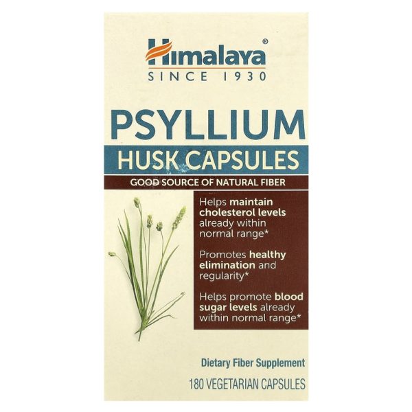 Himalaya, Капсулы из шелухи семян подорожника, 180 вегетарианских капсул