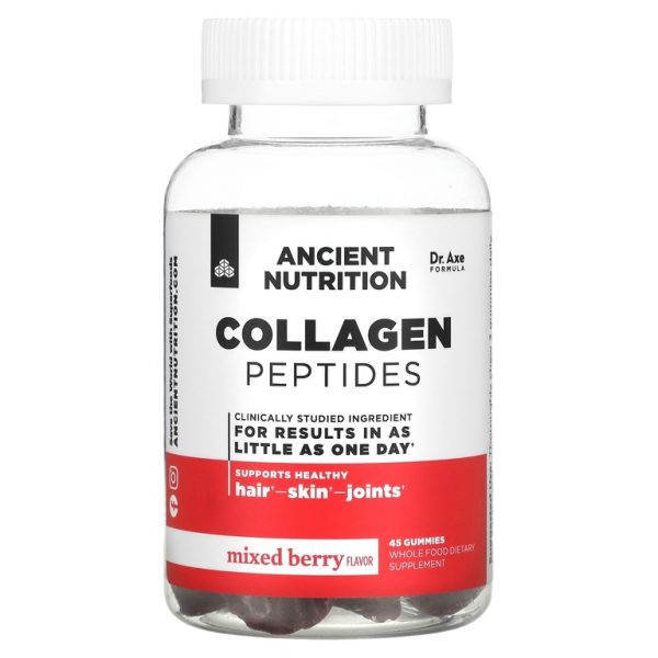 Ancient Nutrition, Collagen Peptides, Mixed Berry, 45 Gummies (Товар снят с продажи)