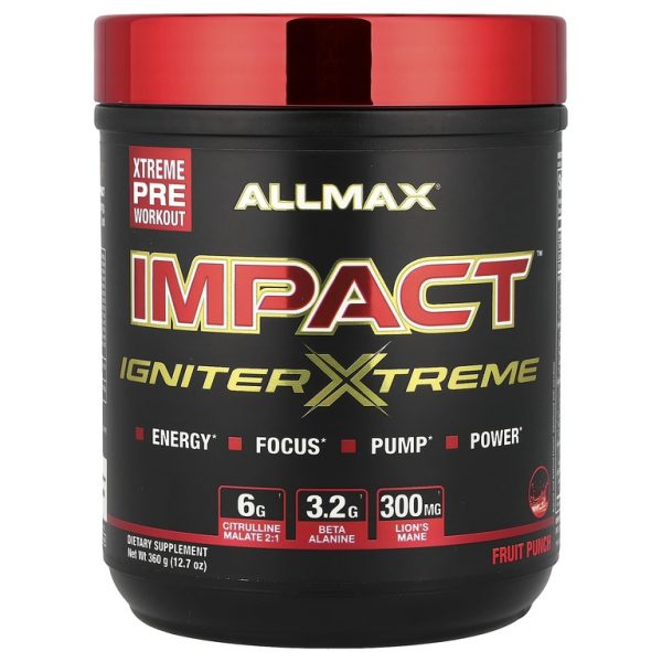 ALLMAX, IMPACT™ IGNITER XTREME, Pre-Workout, Fruit Punch, 12.7 oz (360 g) (Товар снят с продажи)