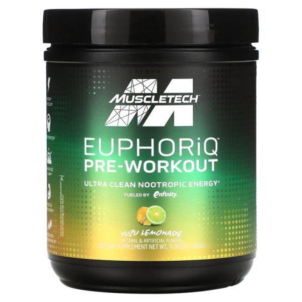 MuscleTech, предтренировочный комплекс EuphoriQ®, со вкусом лимонада юдзу, 340 г (11,99 унции) (Товар снят с продажи)