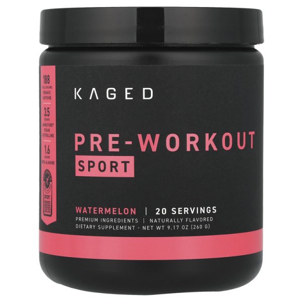 Kaged, Перед тренировкой, для занятий спортом, арбуз, 260 г (9,17 унции)