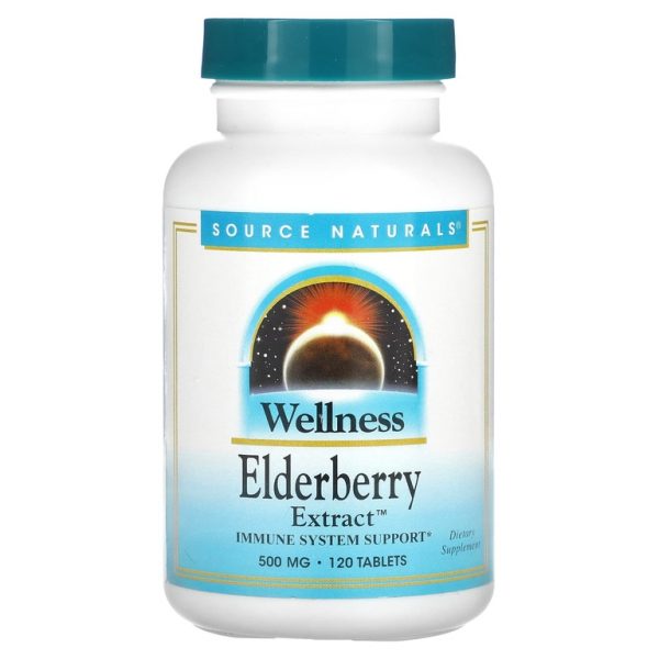 Source Naturals, Wellness, экстракт бузины, 120 таблеток