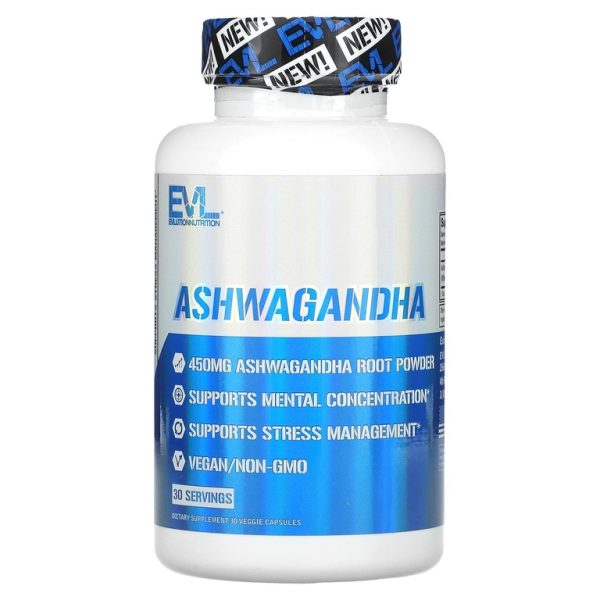 EVLution Nutrition, Ашваганда, 450 мг, 30 растительных капсул (Товар снят с продажи)