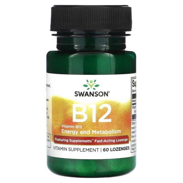 Swanson, Витамин B12, 60 пастилок (5000 мкг в пастилке)
