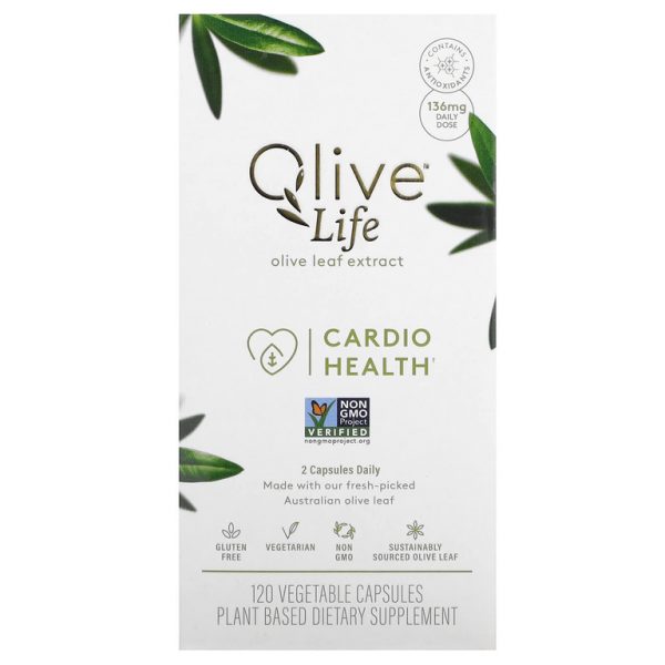 Comvita, Olive Life, экстракт листьев оливкового дерева, для здоровья сердца, 136 мг, 120 растительных капсул (68 мг в 1 капсуле) (Товар снят с продажи)