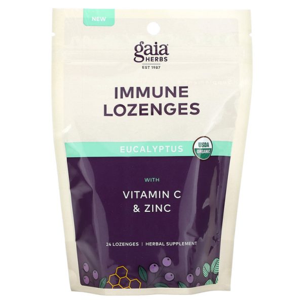 Gaia Herbs, Леденцы для иммунитета, эвкалипт, 24 пастилки (Товар снят с продажи)