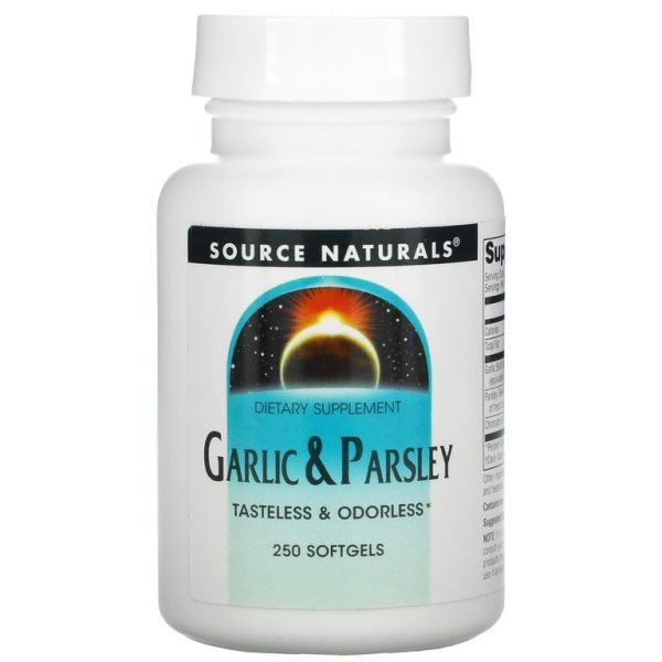 Source Naturals, Чеснок и петрушка, 250 гелевых капсул (Товар снят с продажи)