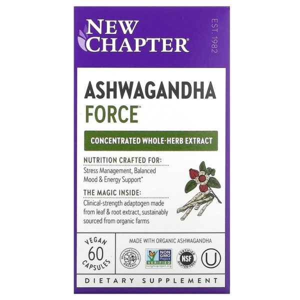 New Chapter, Ashwagandha Force`` 60 веганских капсул (Товар снят с продажи)