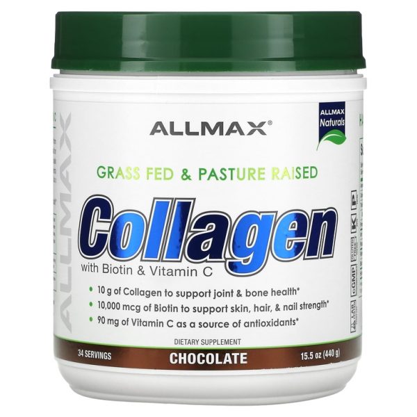ALLMAX, коллаген с биотином и витамином C, шоколад, 440 г (15,5 унции)
