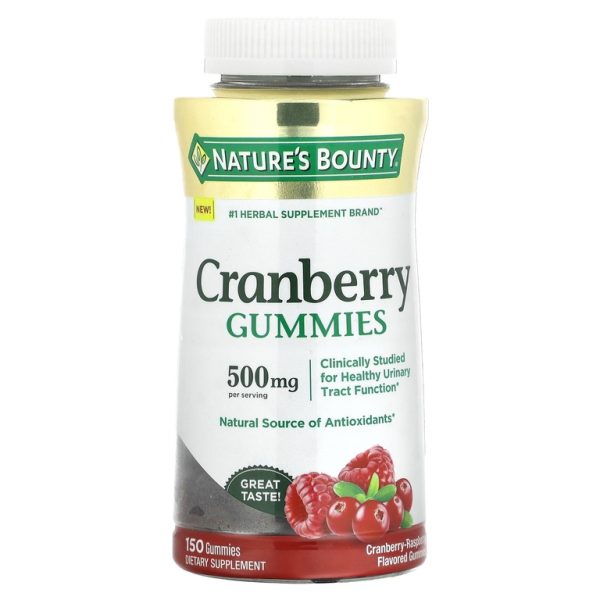 Nature's Bounty, Клюквенные мармеладки, клюква и малина, 150 жевательных мармеладок (100 мг в 1 жевательной мармеладке)