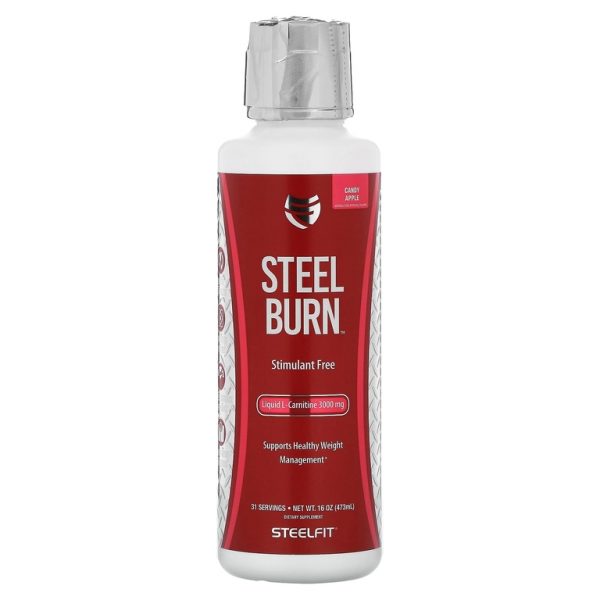 SteelFit, Steel Burn, жидкий L-карнитин, карамельное яблоко, 3000 мг, 473 мл (16 унций) (Товар снят с продажи)