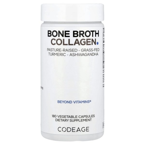 Codeage, Bone Broth Collagen, 180 растительных капсул