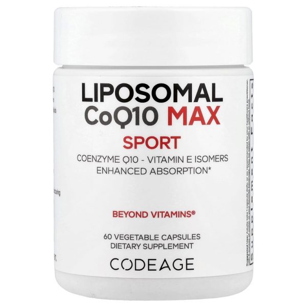 Codeage, липосомальный коэнзим Q10 MAX, изомеры витамина E, улучшенное усвоение, 60 капсул