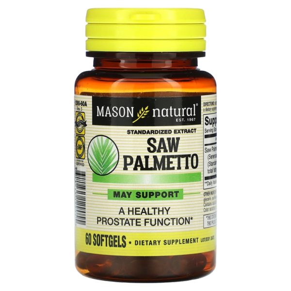 Mason Natural, сереноя, стандартизированный экстракт, 60 капсул (160 мг в 1 капсуле)
