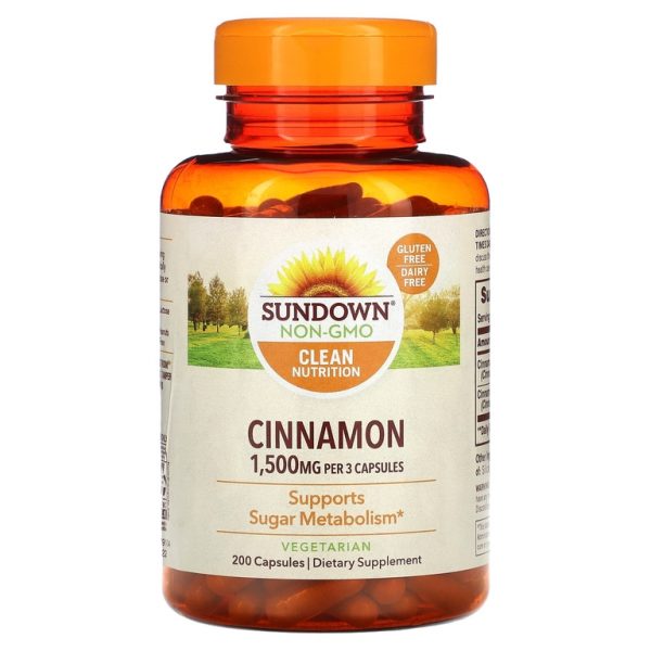 Sundown Naturals, корица, 1500 мг, 200 капсул (500 мг в 1 капсуле) (Товар снят с продажи)
