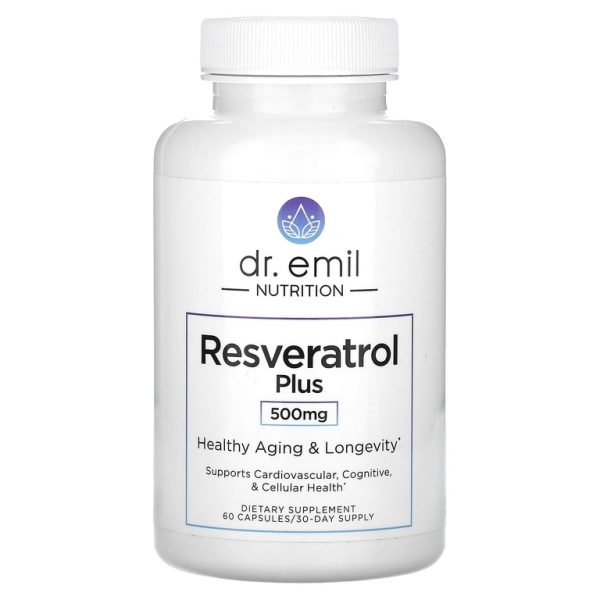 Dr. Emil Nutrition, ресвератрол плюс, 500 мг, 60 капсул (250 мг в 1 капсуле) (Товар снят с продажи)